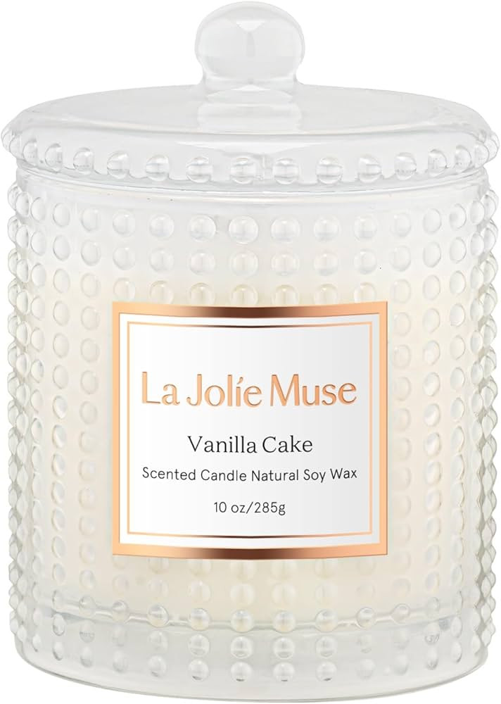 LA JOLIE MUSE Vanilla Cake Scented Candles, Vanilla Candles for Women, Candles for Home Scented, ... | Amazon (US)