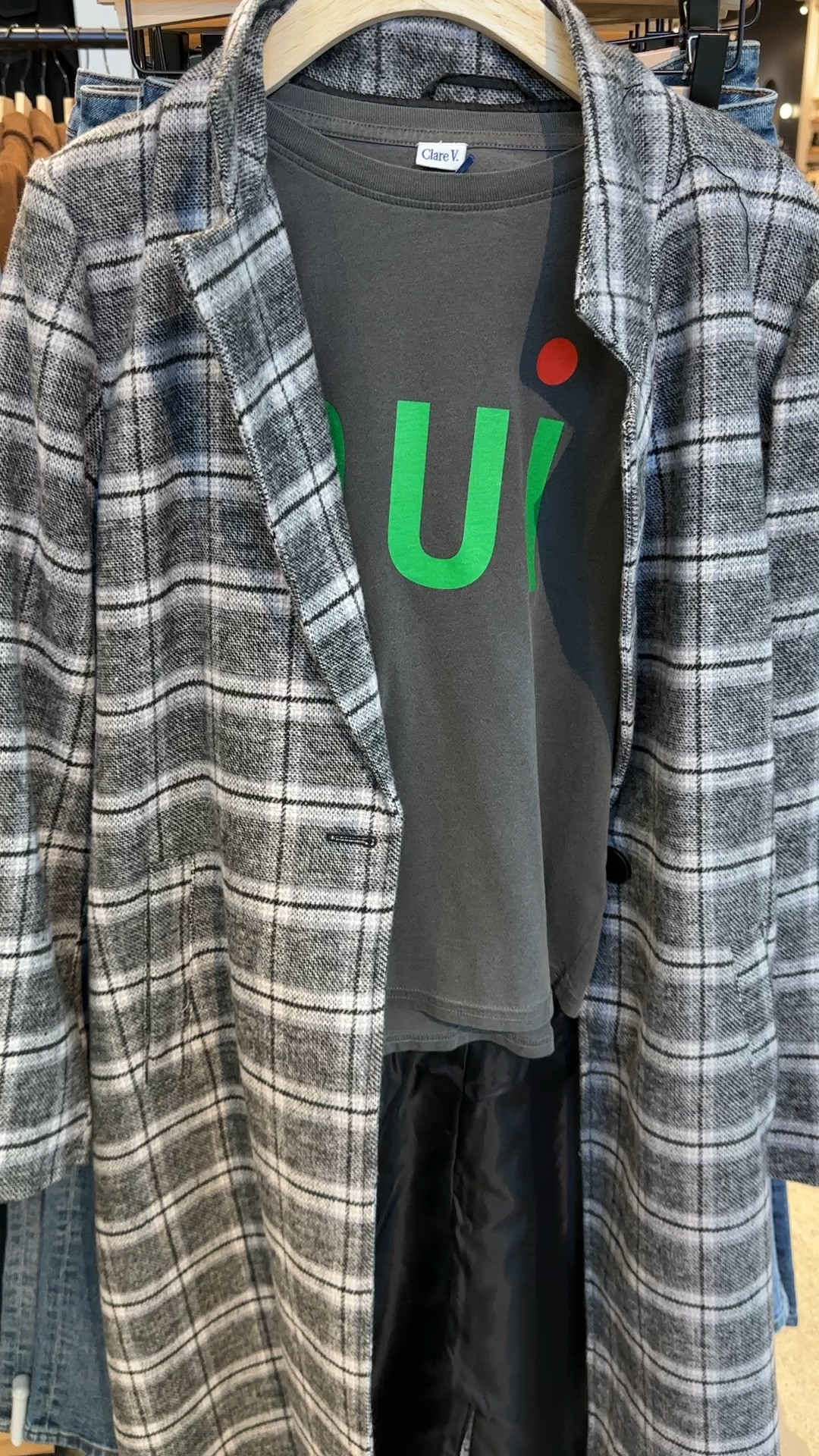 Splurge graphic tee, but I am a huge fan of anything Clare V.  This one gives holiday vibes. Its a true to size fit

Jacket runs a tad oversized. But if you plan to layer bulky sweaters under- I’d say size down or true to size 

#LTKOver40 #LTKStyleTip #LTKHoliday