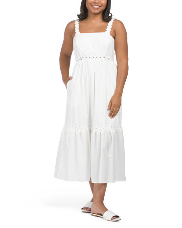 Tiered Maxi Dress With Trim Straps | TJ Maxx