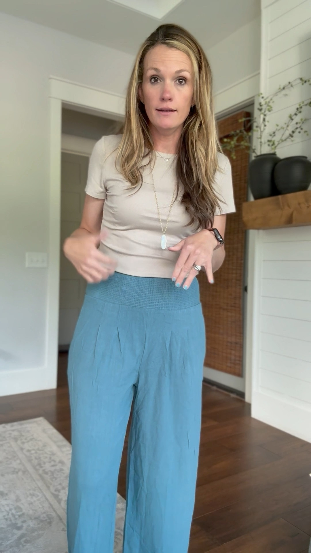 These Amazon pants are a dream! I love the fabric. It’s like a mix between gauze and linen. So comfortable but not too thin. They are nice and sturdy and I love the wide waist band and pockets. This color is also really beautiful. This red tea is my favorite new top! I got it in three different colors.

#LTKWorkwear #LTKStyleTip #LTKFindsUnder50