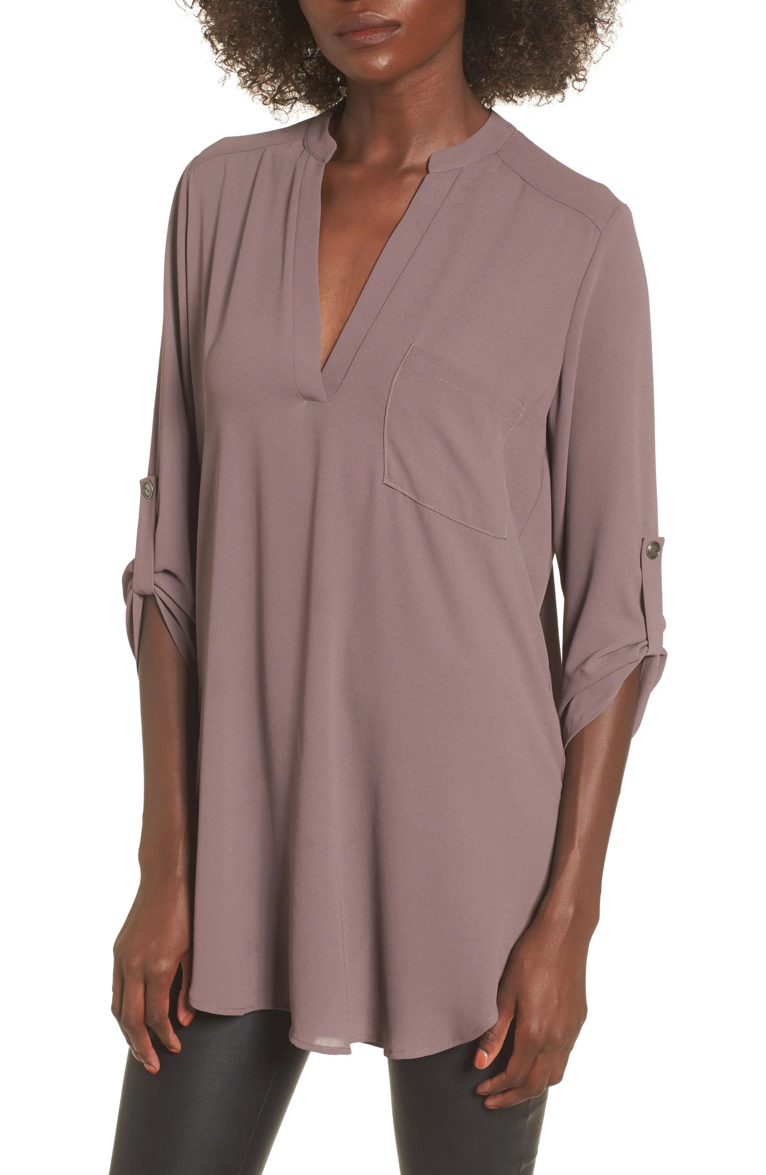 Perfect Roll Tab Sleeve Tunic | Nordstrom