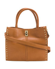 Leather Square Mini Satchel With Studs | Handbags | Marshalls | Marshalls