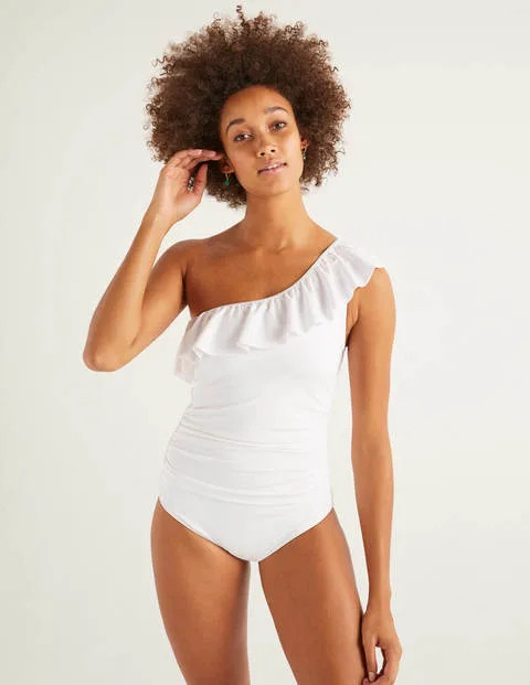 Frill One Shoulder Swimsuit | Boden (US)
