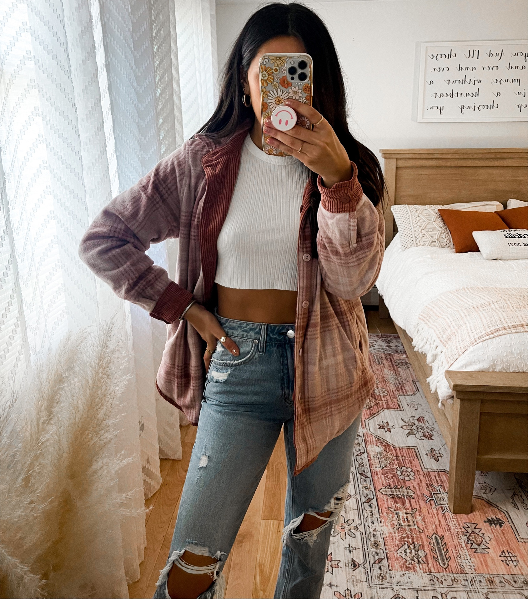 Reversible corduroy fleece flannel — size up for an oversized fit I am wearing a medium!

#LTKSeasonal #LTKunder50 #LTKunder100