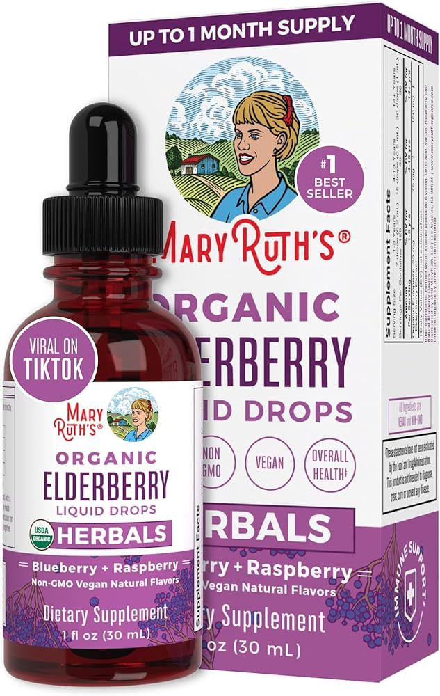 MaryRuth's Elderberry Liquid Drops | USDA Organic | Black Elderberry Liquid Drops for Immune Supp... | Amazon (US)