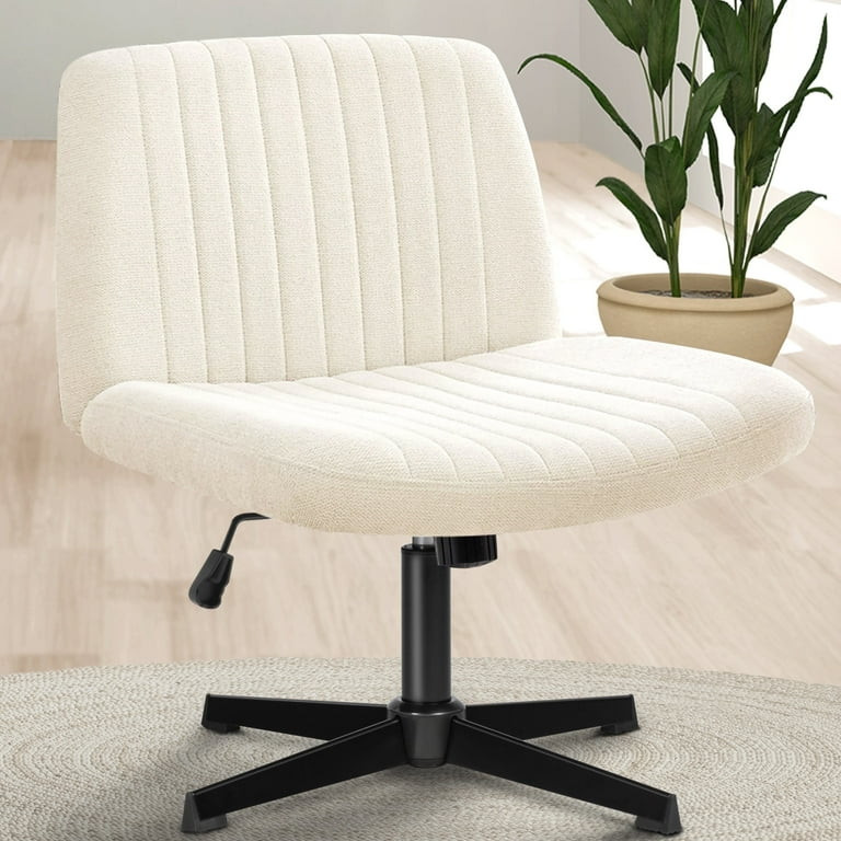 Celtoss Criss Cross Home Office Chair, Armless Swivel Task Computer Chair, in Fabric, Vanity Styl... | Walmart (US)