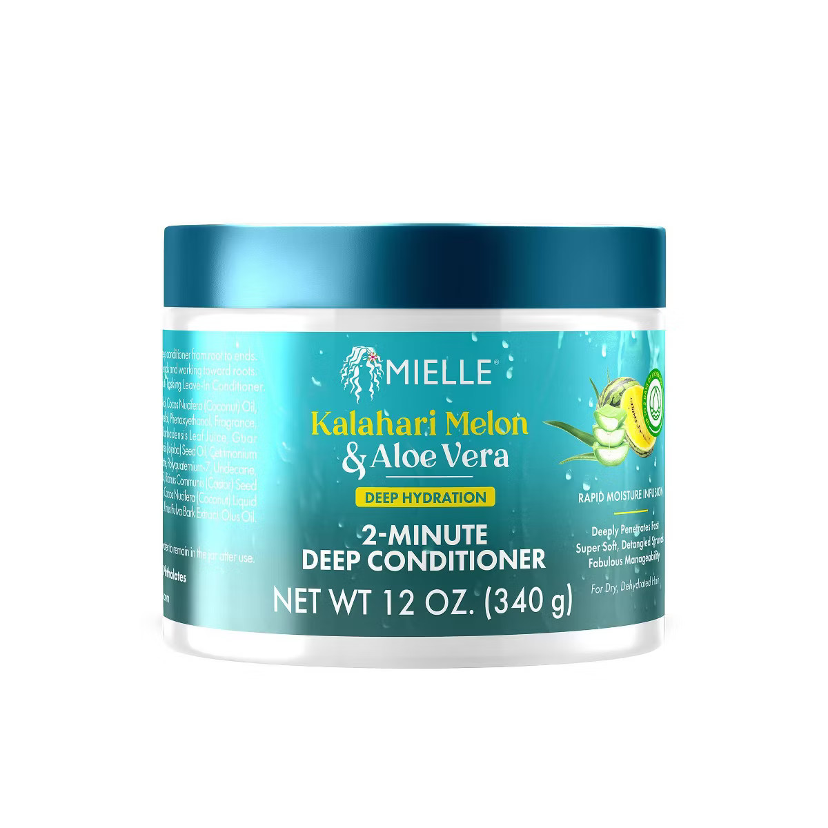 Mielle Organics Kalahari Melon & Aloe Vera Deep Hydration 2-Minute Deep Conditioner - 12 fl oz | Target