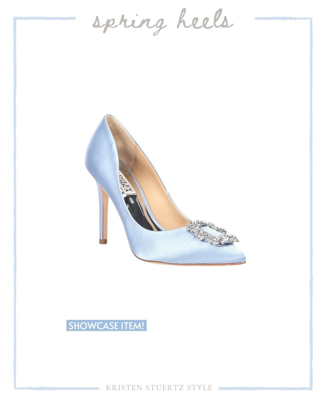 To all the brides looking for something blue, I envy your option of these shoes. With a classic stiletto silhouette and an embellished toe, these Cinderella inspired heels are the perfect fit for any formal spring occasion.

#ltkshoecrush #badgley Mischka #bridal wear #bridal shoes #formal shoes #high heels

#LTKTall #LTKWedding #LTKOver40
