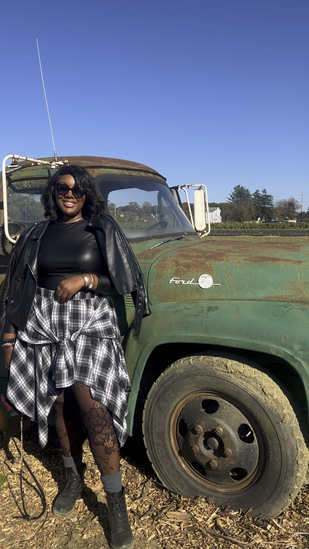 A look for the hayride!!!

The skirt is sold out but I’m looking for a replacement for you all. 

The shirt is from the set looked below. 3X

In the moto jacket I’m wearing a 3X.

FishNets are a 1x/2x

Measurements: bust 47”- waist 42”- hips 55” bicep 18"


#LTKSeasonal #LTKPlusSize #LTKHalloween