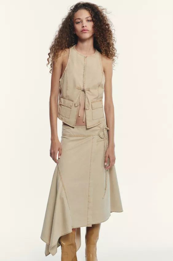 ASYMMETRIC WRAP SKIRT | Zara US