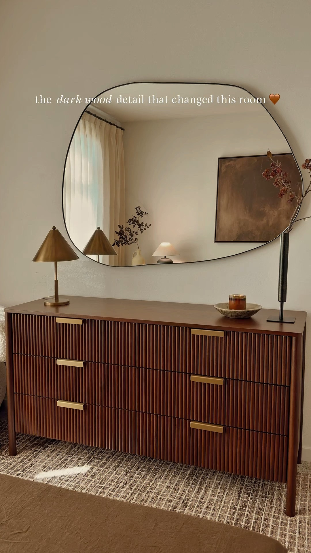 Still not over this dark wood dresser. 🤎 @Article 

#organicmodern #curated #japandi #dresser #storageideas