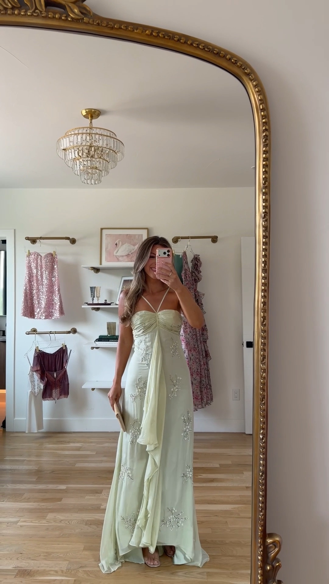 sage-green maxi with beaded floral embroidery draped ruffle cascading down the front summer wedding formal event dress 💐💍

lulus code: emerson20 (first purchase only)

I’m 5’4” and wearing my typical smalls / 2

summer wedding guest dresses, wedding guest dresses, cocktail dresses, semi-formal dresses, black tie wedding guest dresses, destination wedding guest dresses, garden party dresses, wedding guest outfit ideas

#LTKgrwm #LTKSeasonal #LTKWedding