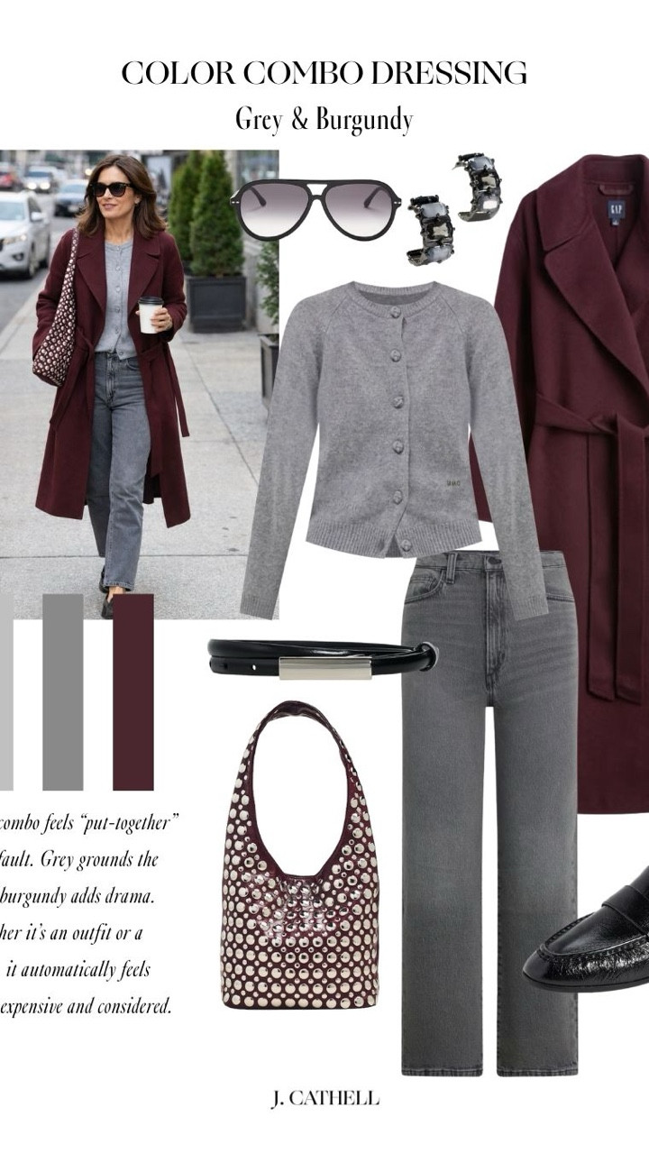 Cool color combinations that do all the work for you 🎨✨ From sky blue + champagne to grey + burgundy and rust + ivory, these pairings feel elevated, modern, and easy to wear. Perfect for refreshing your wardrobe with outfits that look styled and intentional—without overthinking it. Save this for color inspo and tap to shop each look.

#LTKStyle #ColorCombination #ColorInspo #ChicOutfits #ElevatedStyle #ModernWardrobe #NeutralStyle #StyledLooks #LTKFinds 

  

#LTKootd #LTKootd #LTKOver40