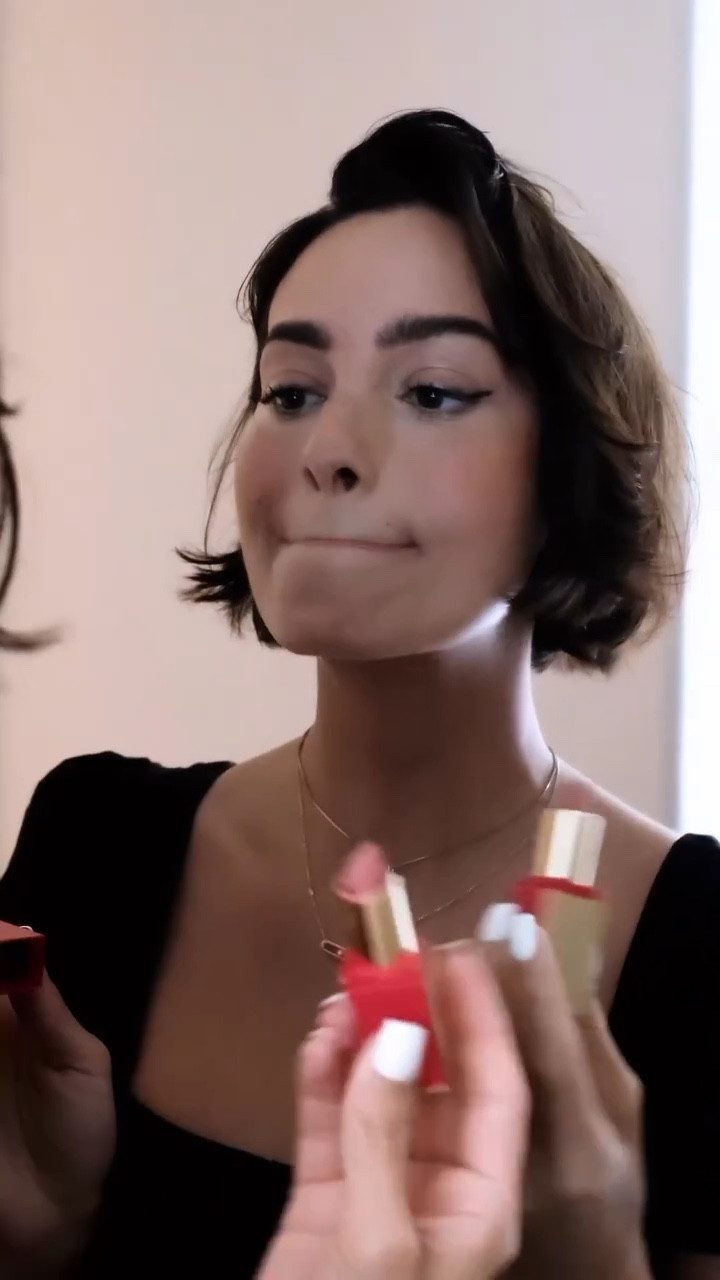 Valentino Rosso refillable lipstick in nude. 