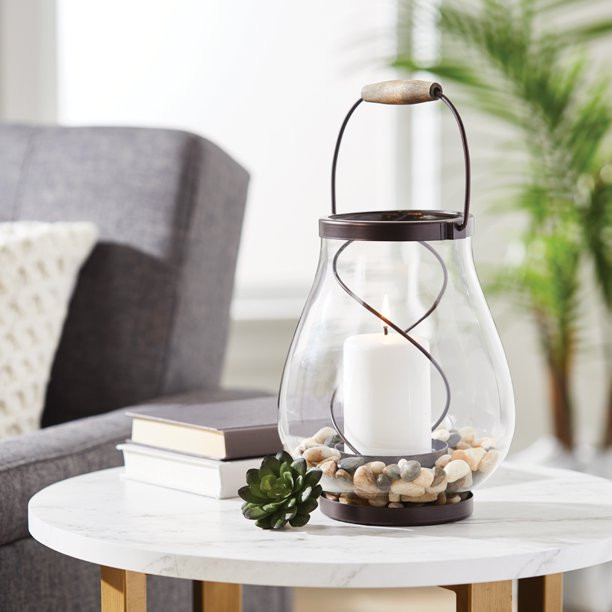 Better Homes & Gardens Floating Glass Hurricane Candle Holder - Walmart.com | Walmart (US)