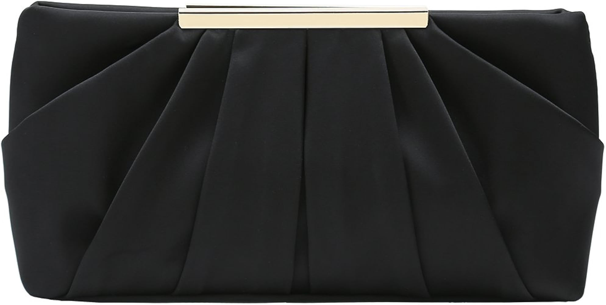 Charming Tailor Clutch Evening Bag Elegant Pleated Satin Formal Handbag Simple Classy Purse for Wome | Amazon (US)