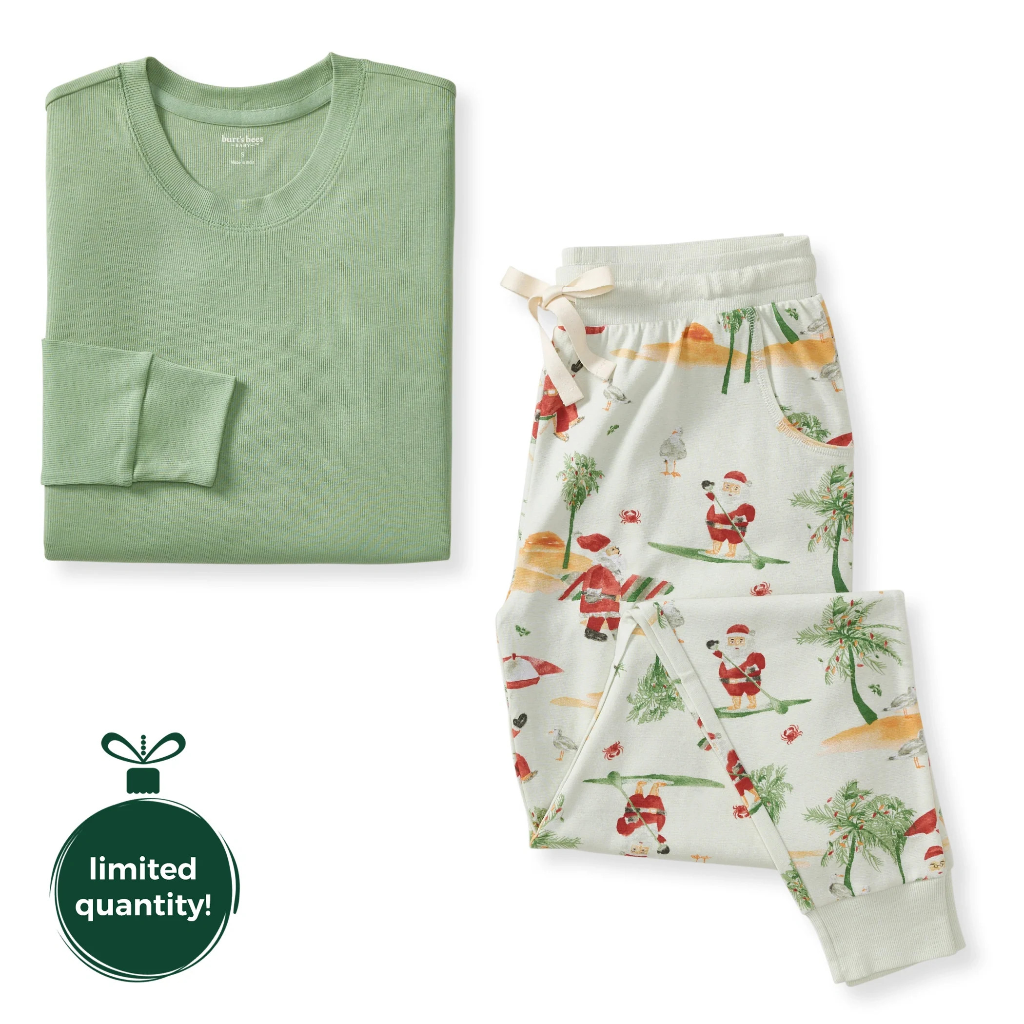 Surfin Santa Matching Family Women's Pajamas | Burts Bees Baby