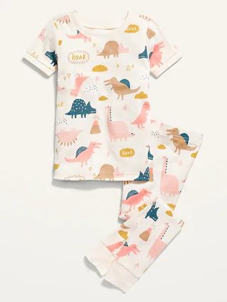 Unisex Dino-Print Pajama Set for Toddler &#x26; Baby | Old Navy (US)