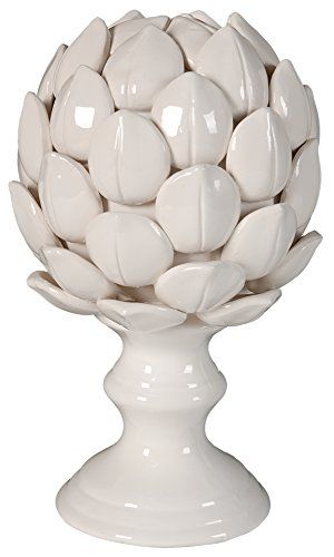 A&B Home Ceramic Artichoke Statue Finial, 10-Inch, White | Amazon (US)