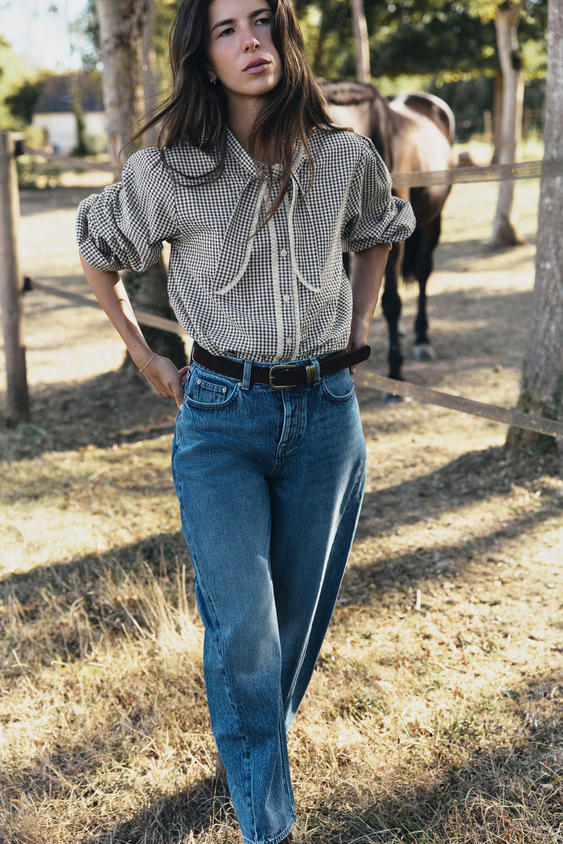 Zara - Striped Shirt - Women - Blue - Women | Zara US