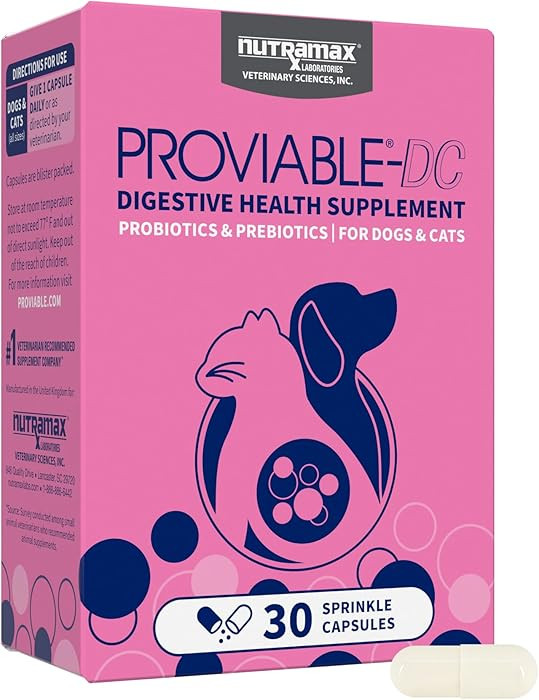 Nutramax Proviable Probiotics for Dogs and Cats, Daily Digestive Health Supplement with Multiple ... | Amazon (US)