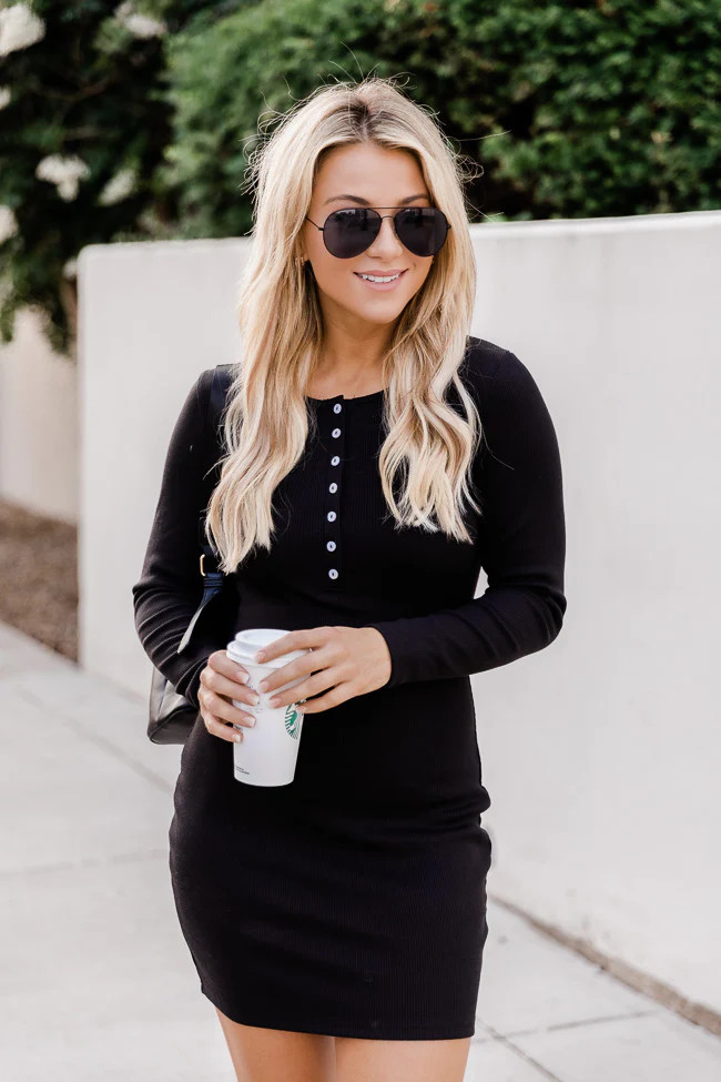 Committed To You Bodycon Black Dress FINAL SALE | Pink Lily