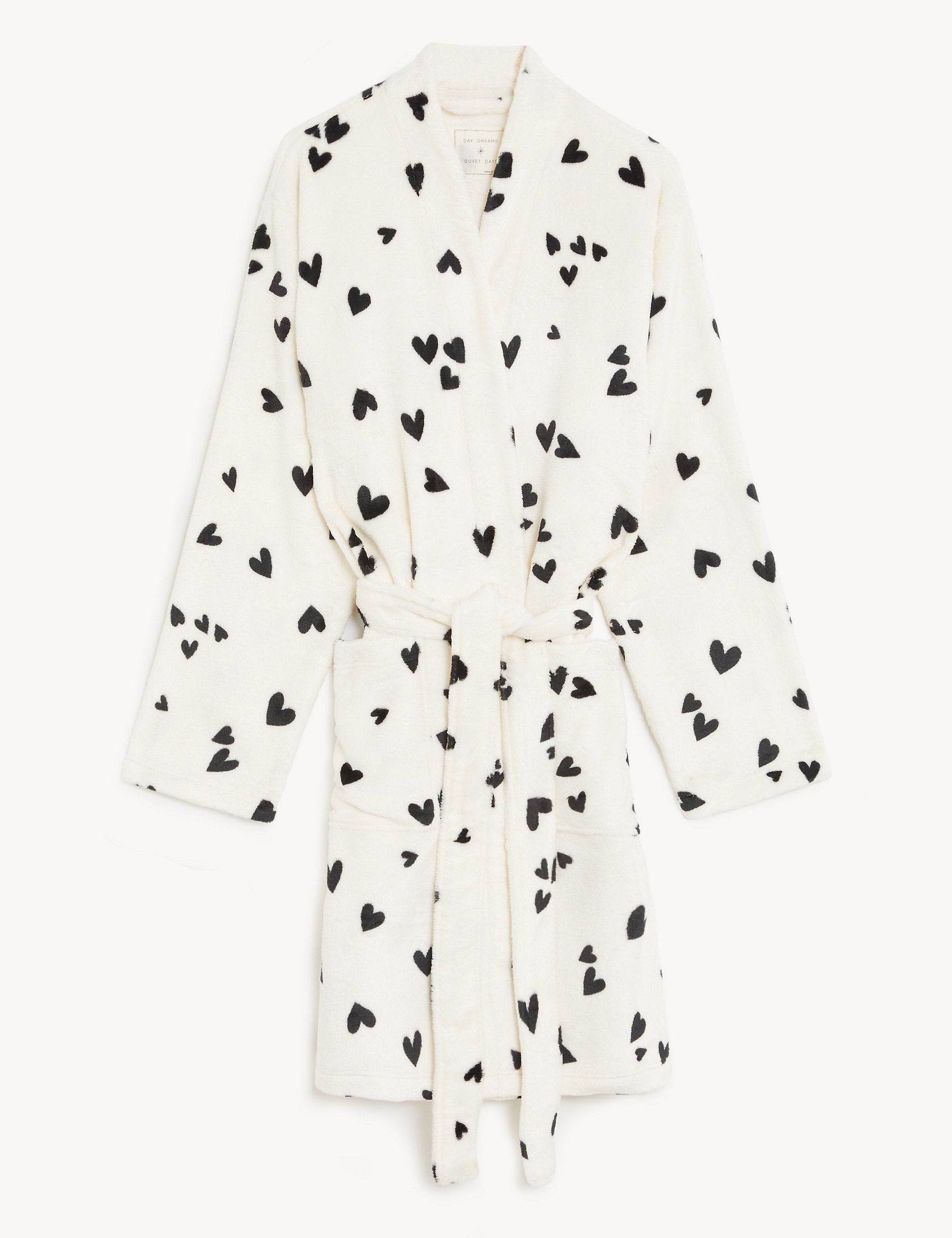 Fleece Heart Print Short Dressing Gown | Marks and Spencer AU/NZ