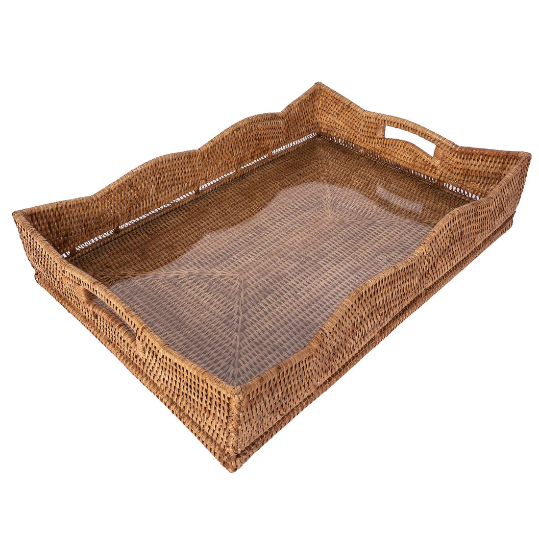 The Original Scalloped Rattan Tray | Half Past Seven