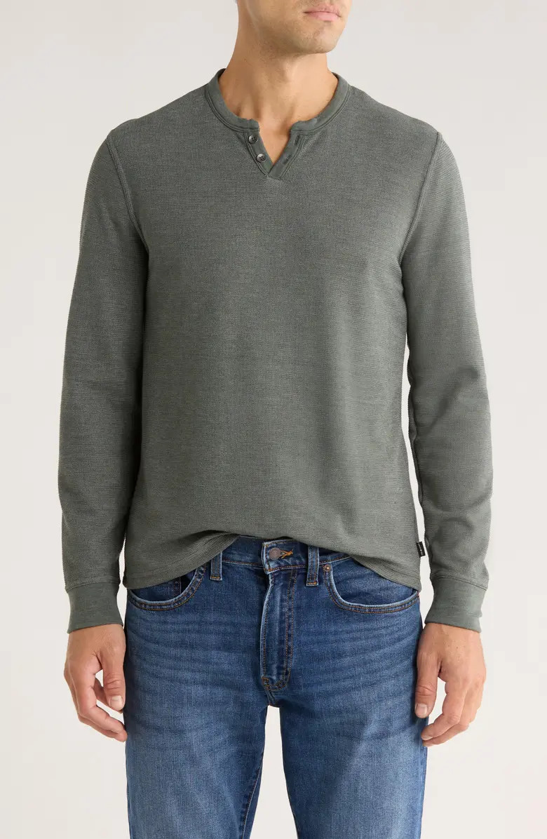 Notch Neck Cotton Mélange Pullover | Nordstrom Rack
