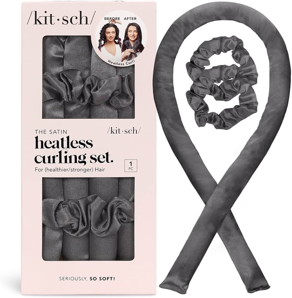 Kitsch Satin Heatless Curling Set - Hair Rollers for Heatless Curls | Heatless Hair Curlers | Hol... | Amazon (US)