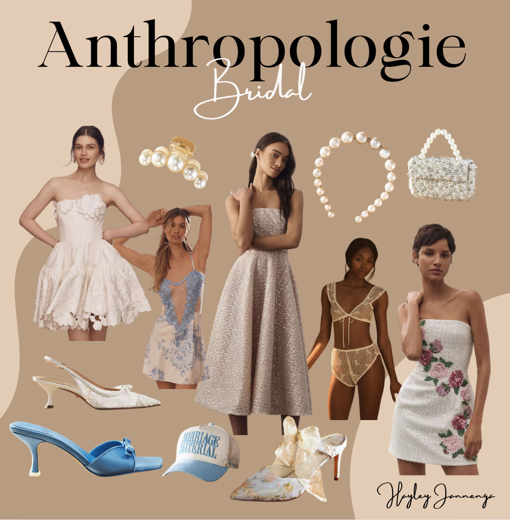 Anthropologie 
Wedding 
Bridal
Bachelorette
White
Blue
Gift 
Bridal shower
Rehearsal dinner  