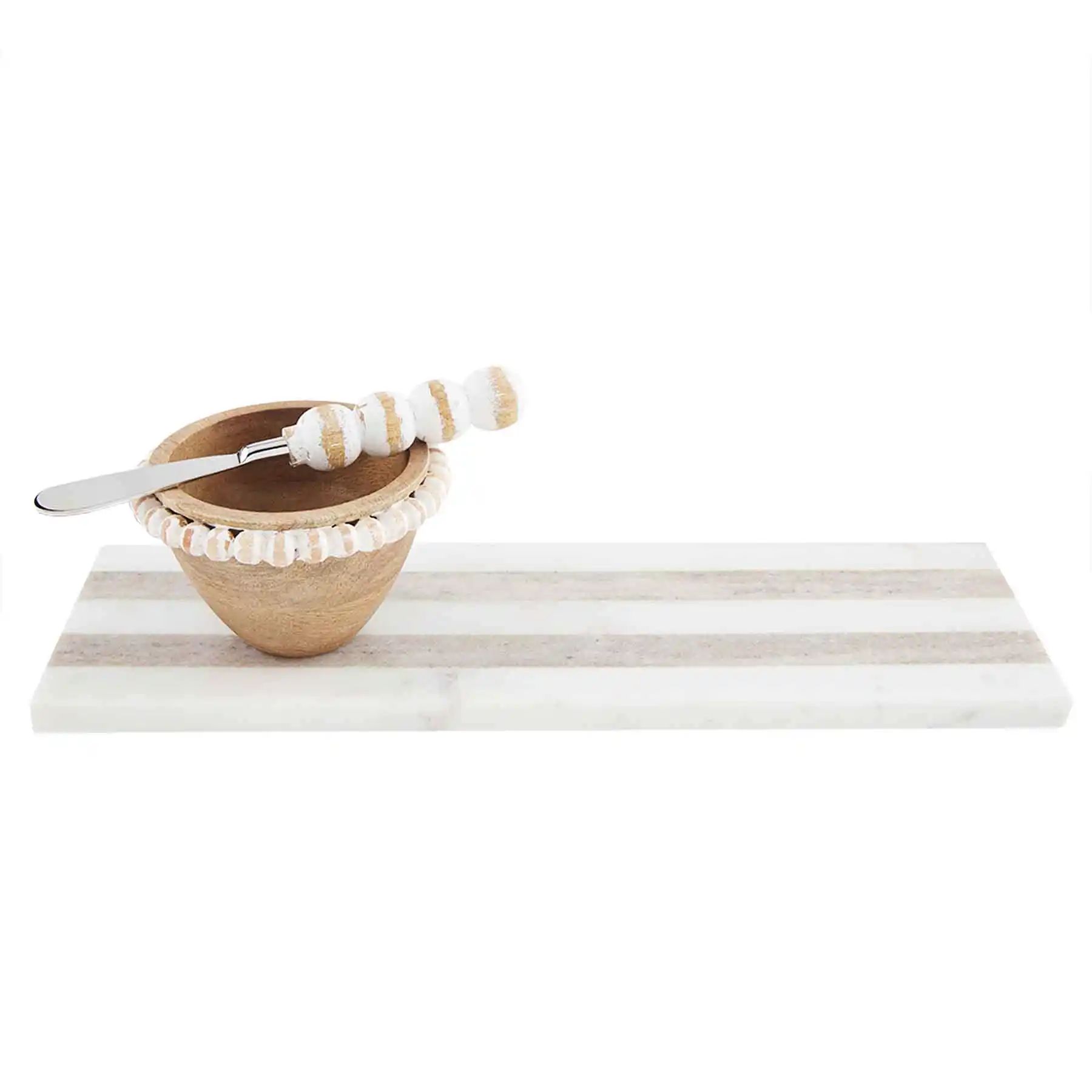 Stripe Marble Board and Dip Set | Mud Pie (US)