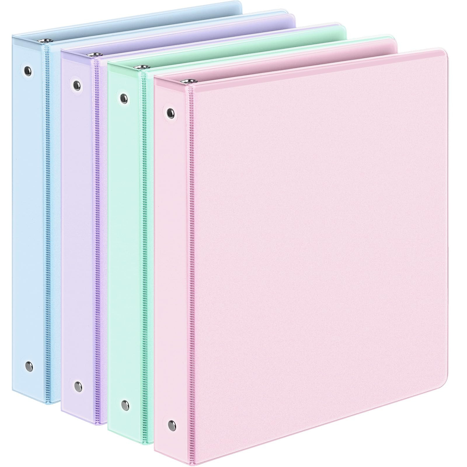 4 Pack Extra Durable 3 Ring Binders 1 Inch, Sooez 1” Three Ring Binder, Eco-Friendly & PVC Free... | Amazon (US)