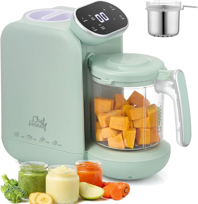 Chefhandy Baby Food Maker with Stainless Steel Steam Basket | 5-in-1 Baby Food Processor, Steamer... | Amazon (US)