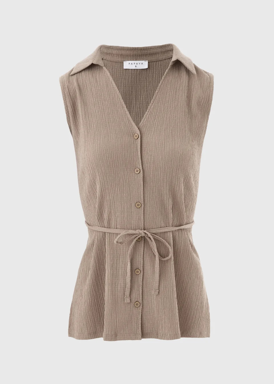 Taupe Co Ord Textured Waistcoat | Matalan (UK)