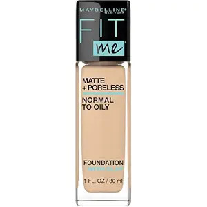 Maybelline Fit Me Matte + Poreless Liquid Foundation Makeup, Natural Beige, 1 fl; oz; Oil-Free Fo... | Amazon (US)