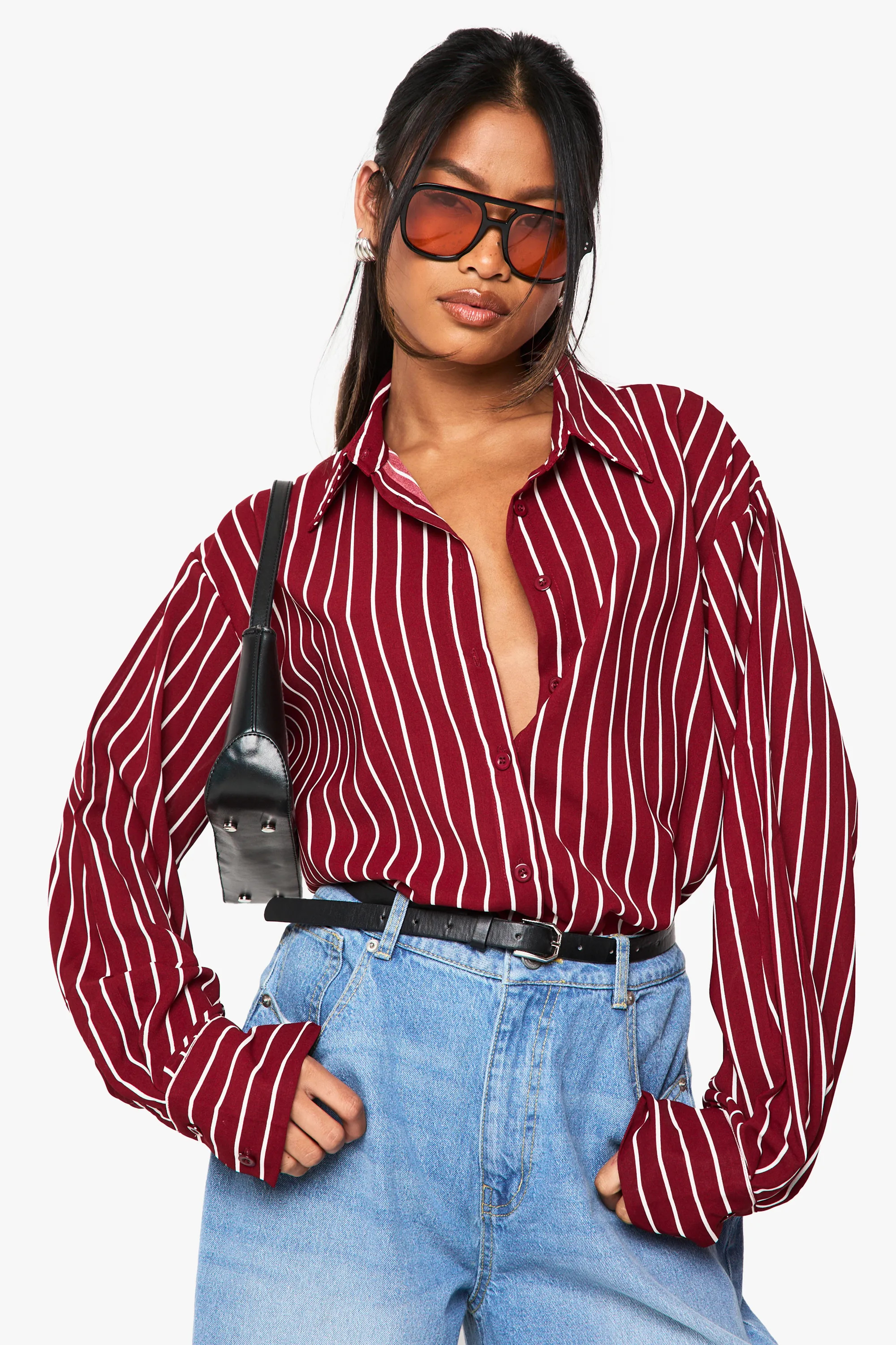 Tops | Regular Striped Shirt | boohoo | Boohoo.com (UK & IE)