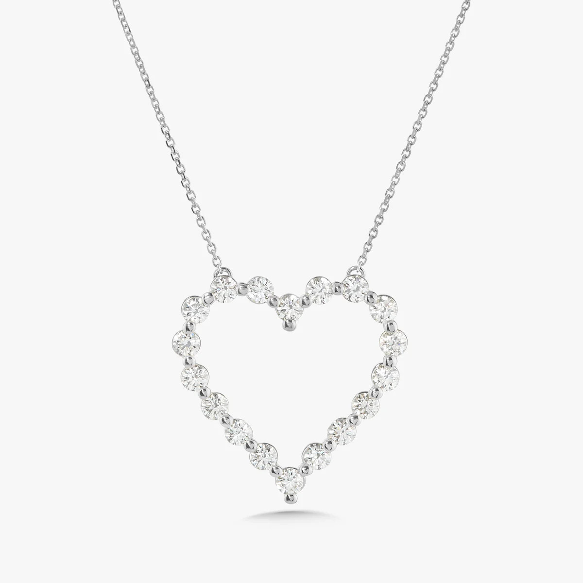 Midi Charlie Cloud® Floating Diamond Heart Necklace 2.16 ctw | RW Fine Jewelry