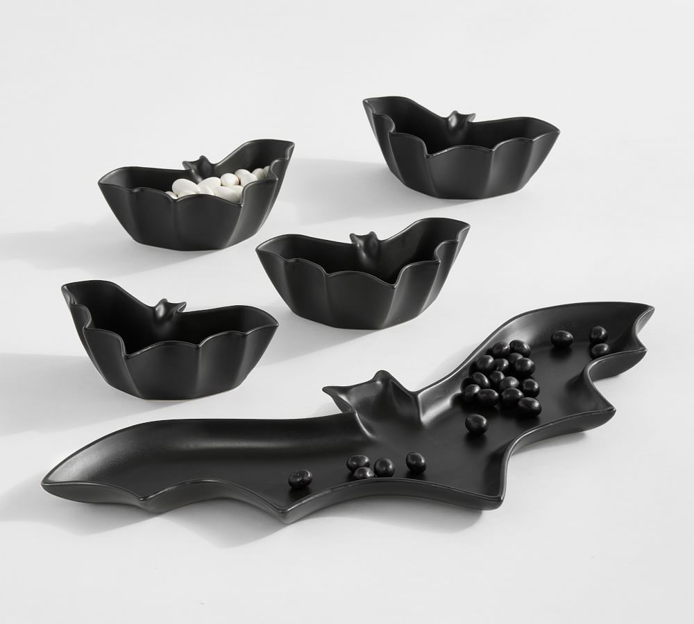 Bat Shaped Stoneware 5-Piece Serving Set | Pottery Barn (US)