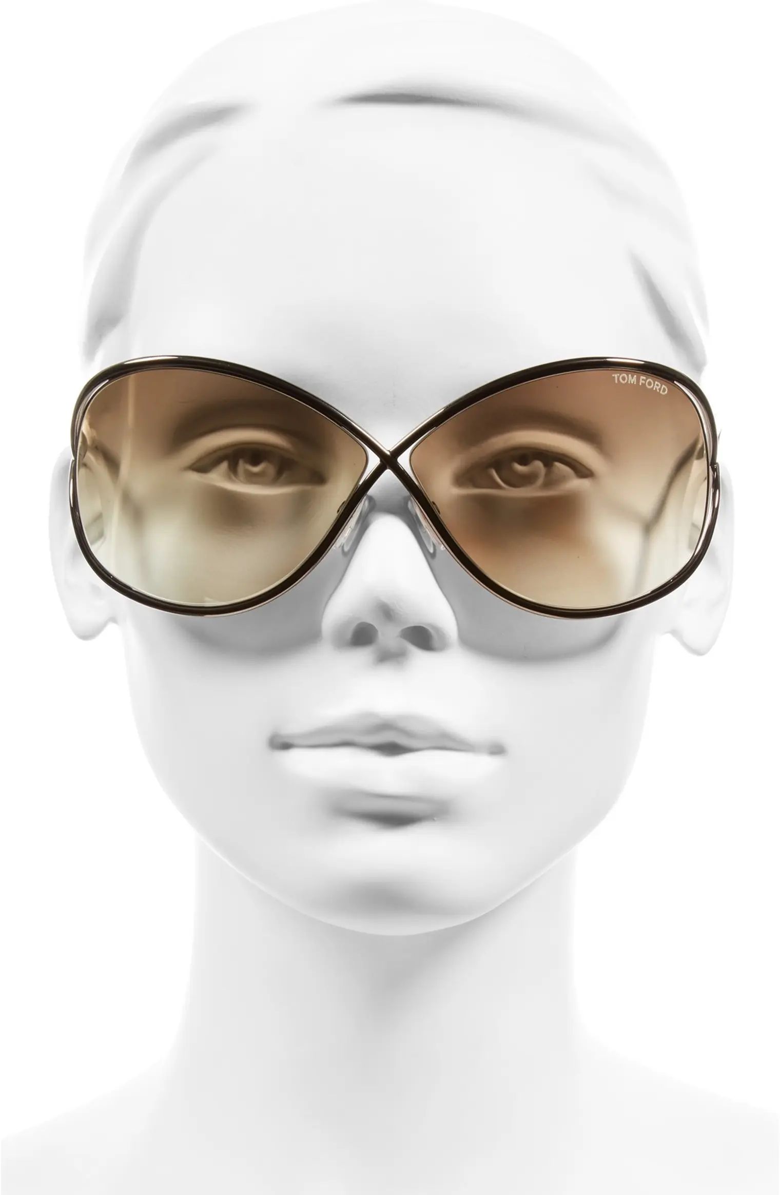Miranda 68mm Open Temple Oversize Metal Sunglasses | Nordstrom