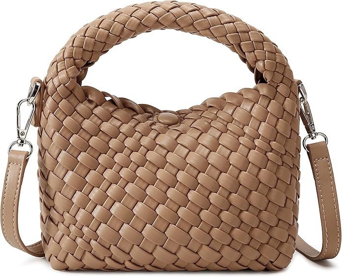 Fashion Small Woven Bag for Women, Handmade MINI HOBO Tote Bag Crossbody Handbag Travel Summer Be... | Amazon (US)