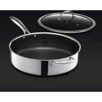Hybrid Deep Sauté Pan with Lid, 5.5Qt | HexClad Cookware (US)