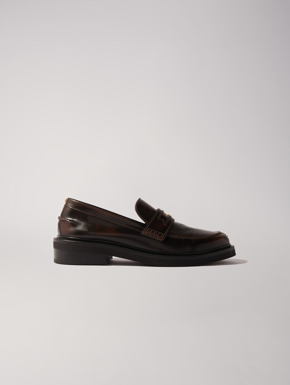 Mocassins en cuir brossé | Maje EU