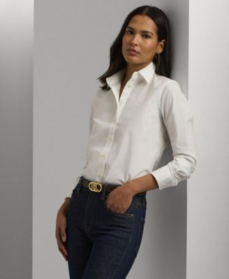 Lauren Ralph Lauren Non-Iron Straight-Fit Shirt, Regular & Petite - Macy's | Macy's