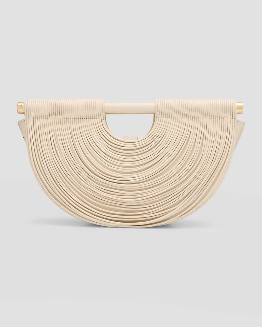 Cult Gaia Lou Drape Fringe Top-Handle Bag | Neiman Marcus