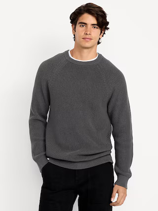 Crew-Neck Shaker-Stitch Sweater | Old Navy (US)