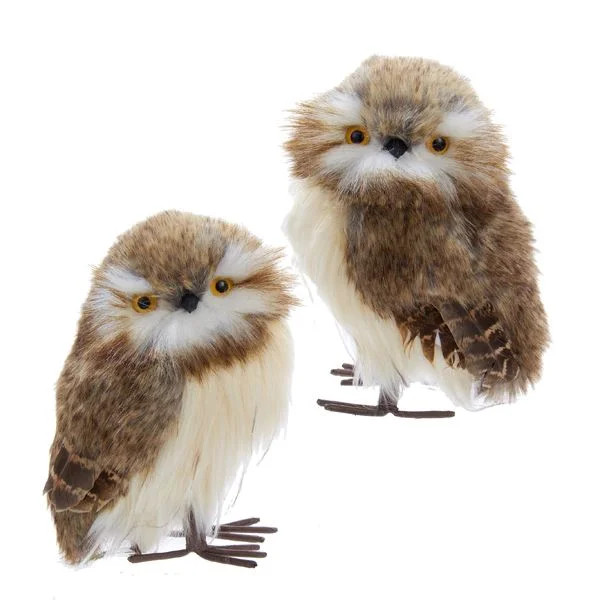Kurt Adler Brown/White Owl Ornament, 2 Assorted | Walmart (US)