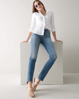 Petite Mid-Rise Everyday Soft Denim™ Slim Jeans | White House Black Market