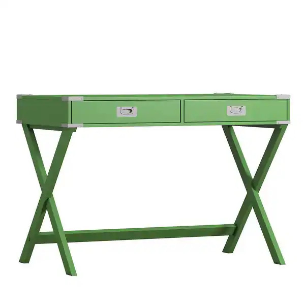 Kenton X Base Wood Accent Campaign Writing Desk iNSPIRE Q Modern - On Sale - Overstock - 10035816 | Bed Bath & Beyond