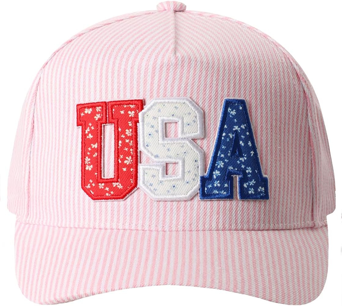 MIRMARU Patriotic America USA Embroidered 5 Panel Cotton Two Tone Trucker Hat for Men and Women. | Amazon (US)